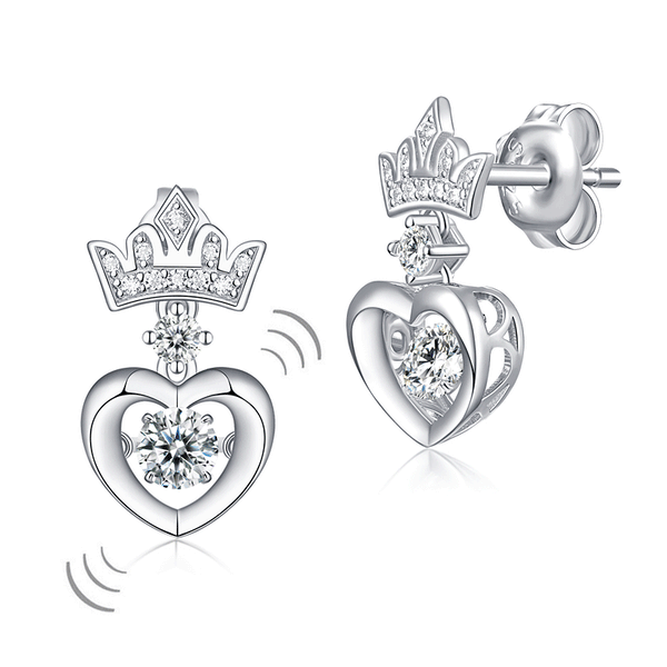 ★韓国人気★TATIANA★Checkered Crown Heart Earring ☆韓国人気☆TATIANA☆Checkered Crown Heart Earring (TATIANA