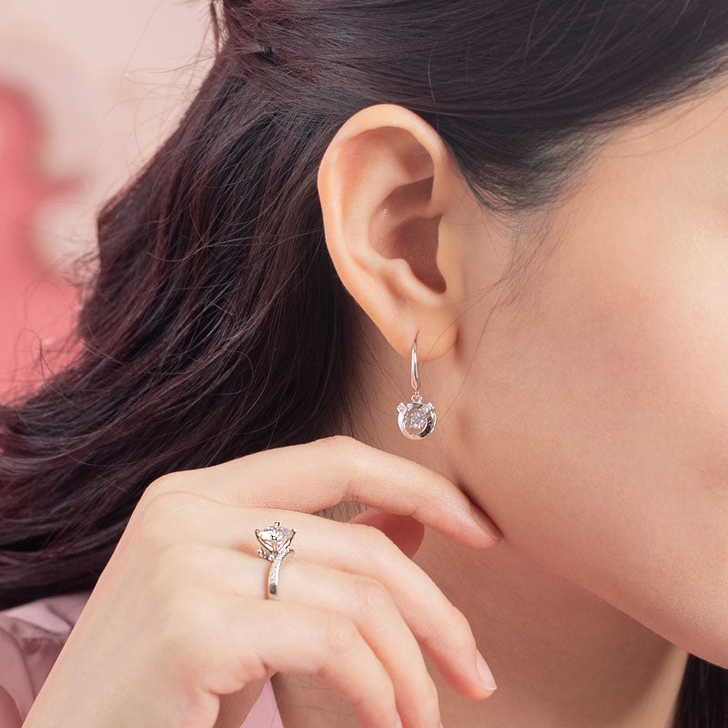 【STONEHENgE】Connection~Silver Dancing Stone Earrings N0150 Stonehenge] Silver dancing stone Stella Earrings N0120