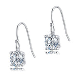 1 Carat Moissanite Diamond Hook Drop Earrings 925 Sterling Silver MFE8209
