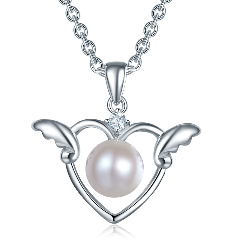 ●TATIANA● Silver 925 Angel Knot Heart Necklace NZ2164 5004 MUSINSA | TATIANA (Silver 925) Angel Knot Heart Necklace NZ2164