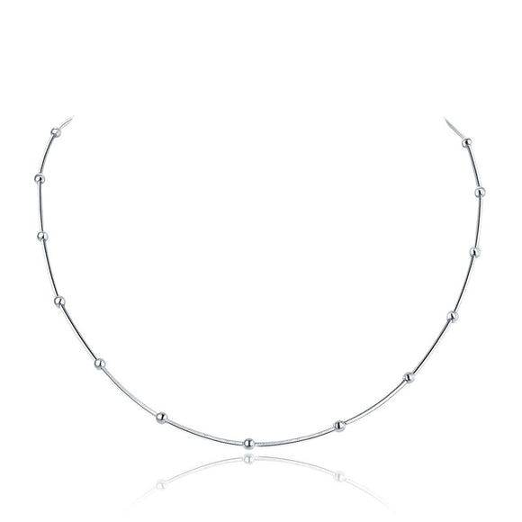 Solid 925 Sterling Silver Chain Necklace Stylish Jewelry XFN8094