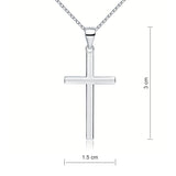 Cross Pendant Necklace Solid 925 Sterling Silver XFN8114