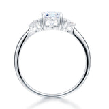 Solid 925 Sterling Silver Promise Ring Affordable Wedding Oval Cut Created Diamante XFR8123