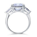Solid 925 Sterling Silver Three-Stone Luxury Ring Anniversary 8 Carat Created Diamond XFR8155