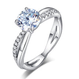 925 Sterling Silver Wedding Promise Anniversary Ring 1.25 Ct Created Diamond XFR8249