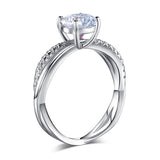 925 Sterling Silver Wedding Promise Anniversary Ring 1.25 Ct Created Diamond XFR8249