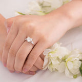 Solid 925 Sterling Silver Wedding Engagement Promise Ring 2 Carat Heart Jewelry Created Diamond XFR8279