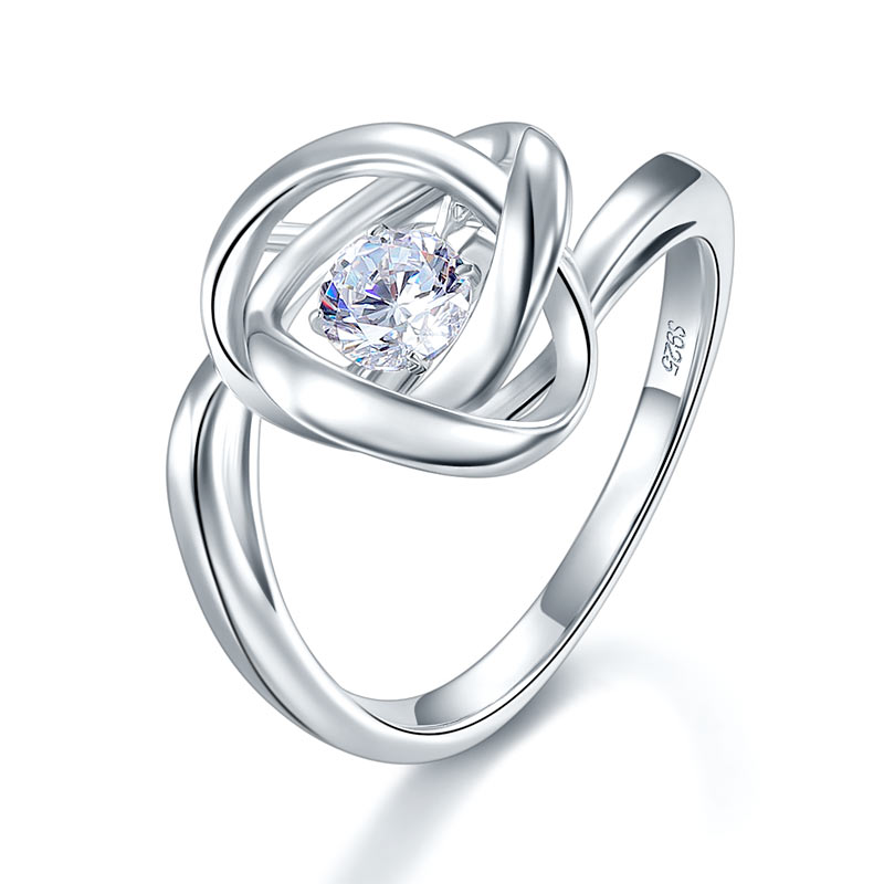 HALEINE ♥ CIRCLE TEXTURE RING WHITE SILVER /追跡付 602169-01.jpg