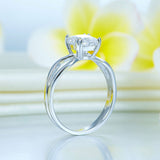 Princess Cut 1 Ct Solid 925 Sterling Silver Ring Promise Anniversary Engagement Wedding Jewelry XFR8289