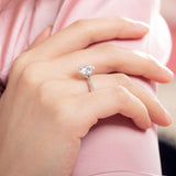 3 Carat Moissanite Diamond (9 mm) Luxury Ring Engagement 925 Sterling Silver MFR8348