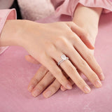 2 Carat Pear Cut Moissanite Diamond  Ring Set (1 pcs / 2 pcs) 925 Sterling Silver MFR8367