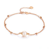 18K/ 750 Rose Gold Pearl Bracelet KB7001