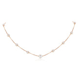18K/ 750 Rose Gold Pearls Necklace KN7073