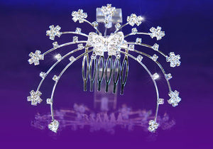 Bridal Butterfly Crystal Rhinestone Tiara Comb XT1040