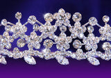 Bridal Wedding Flower Crystal Rhinestone Silver Plated Tiara XT1059