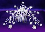 Bridal Wedding Flower Austrian Crystal Hair Comb XT1062