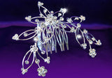 Bridal Wedding Flower Austrian Crystal Hair Comb XT1062