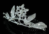 Bridal Flower Girl Crystal Silver Tiara Comb XT1074