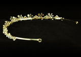Clear Crystal Rhinestone Flowers Gold Plated Tiara XT1146