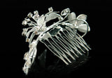 Bridal Flower Crystal Rhinestone Tiara Comb XT1171
