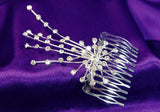 Bridal Wedding Flower Crystal Side / Back Hair Comb XT1191