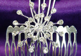 Bridal Wedding Flower Crystal Side / Back Hair Comb XT1191