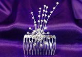 Bridal Wedding Flower Crystal Side / Back Hair Comb XT1191