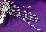 Bridal Wedding Flower Crystal Side / Back Hair Comb XT1191