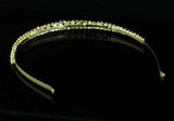 Bridal 3 Row Clear Crystal Gold Plated Headband Tiara XT1206