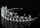 Bridal Rhinestone Crystal Headband Silver Plated Tiara XT1230