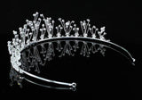 Bridal Rhinestone Crystal Headband Silver Plated Tiara XT1230