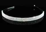 Bridal 3 Row Clear Crystal Headband Tiara XT1258