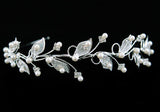 Bridal Crystal Faux Pearl Leaf Leaves Tiara XT1277