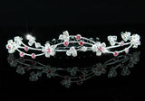 Bridal Bride / Flower Girl Pink Crystal Tiara Comb XT1279
