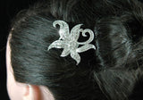 Bridal Wedding Flower Crystal Side / Back Hair Comb XT1321