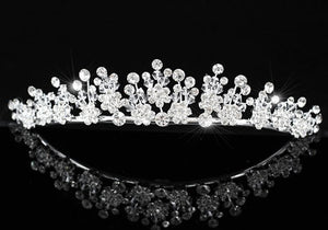 Created Diamond Wedding Silver Plated Tiara XT1333