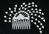 Wedding Flower Crystal Queen Silver Hair Comb XT1342