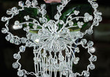 Bridal Handmade Butterfly Crystal Beads Hair Comb XT1370