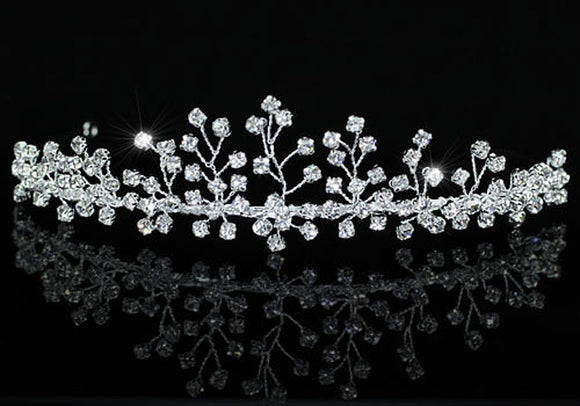 Bridal Wedding Stylish Handmade Crystal Tiara XT1401