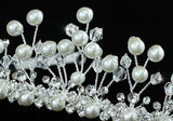 Bridal White Faux Pearl Clear Crystal Tiara XT1427