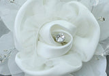Bridal Wedding Fascinator Light Ivory Handmade Hair Flower XT1569
