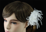 Bridal Wedding Fascinator Off White Feather Handmade Hair Flower XT1571