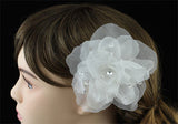 Bridal Wedding Fascinator White Handmade Hair Flower XT1572