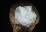 Bridal Wedding Fascinator White Handmade Hair Flower XT1572