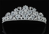 Bridal Wedding Pageant Prom Flower High Quality Silver Plated Tiara XT1615