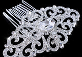 Bridal Wedding Prom Art Deco High Quality Flower Crystal Hair Comb XT1660