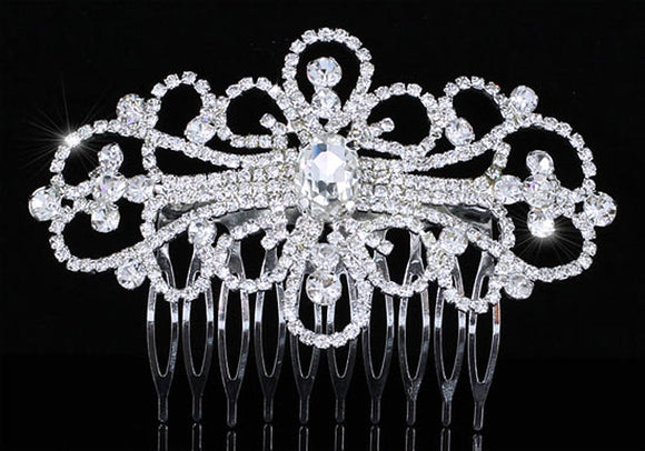 Bridal Wedding Art Deco Vintage Style Crystal Hair Comb XT1678