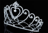 Bridal Wedding Pageant Beauty Contest Heart Tall 4.75" Tiara Full Circle Round Crystal Crown XT1690