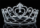 Bridal Wedding Pageant Beauty Contest Heart Tall 4.75" Tiara Full Circle Round Crystal Crown XT1690