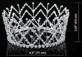 Bridal Pageant Crystal Medium Size Full Circle Round Tiara Crown XT1710